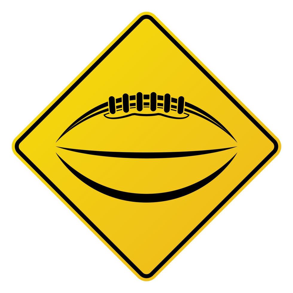 Yellow American Football Road Sign Illustration vector