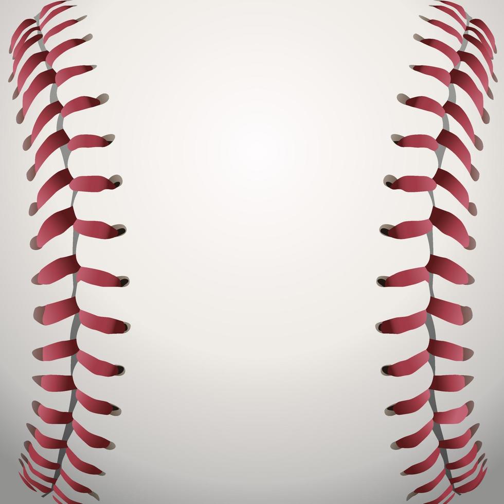 béisbol, cordones, primer plano, plano de fondo, ilustración vector