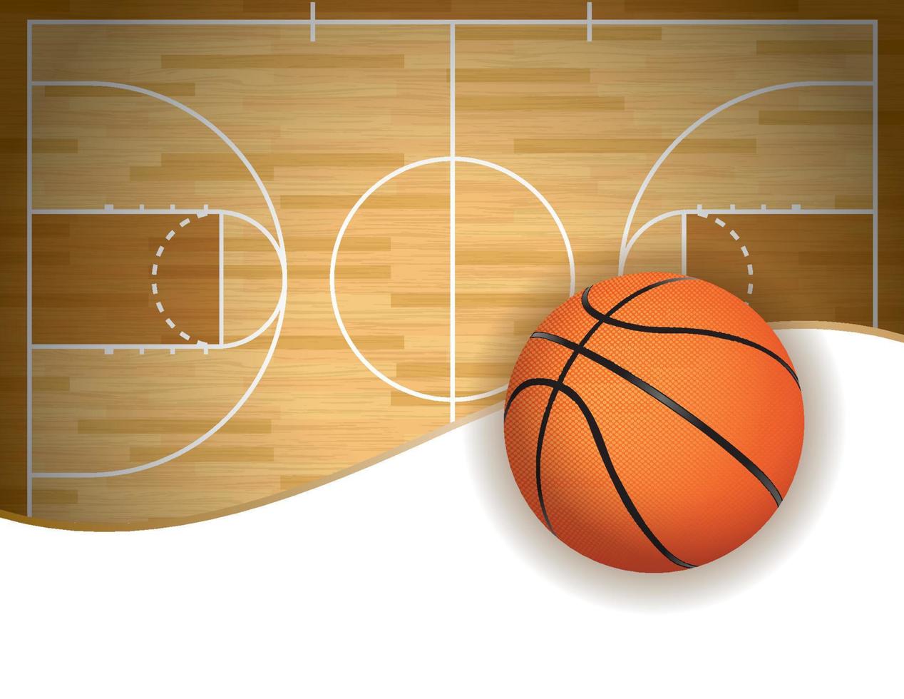Basketball Court and Ball Background vector