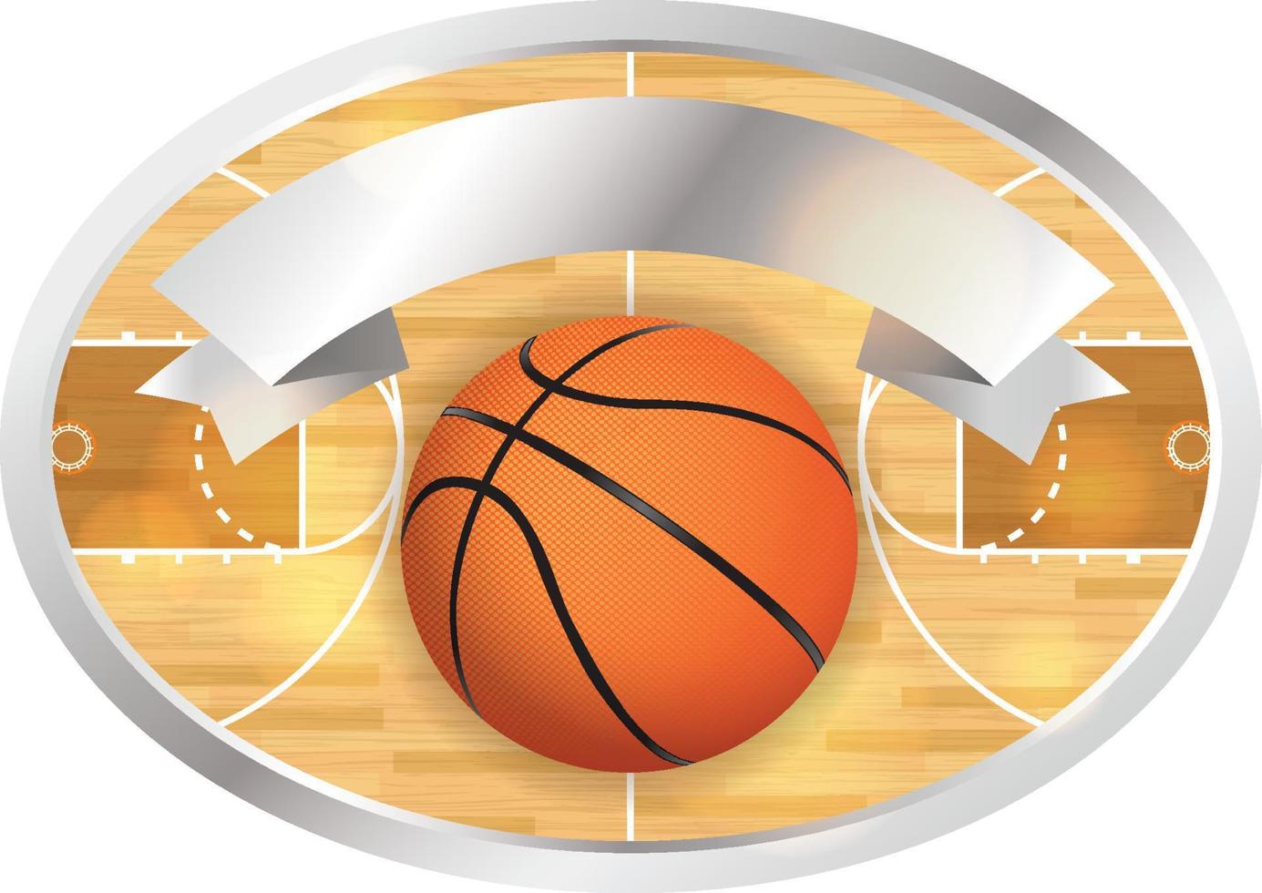 Basketball Court Badge and Banner vector