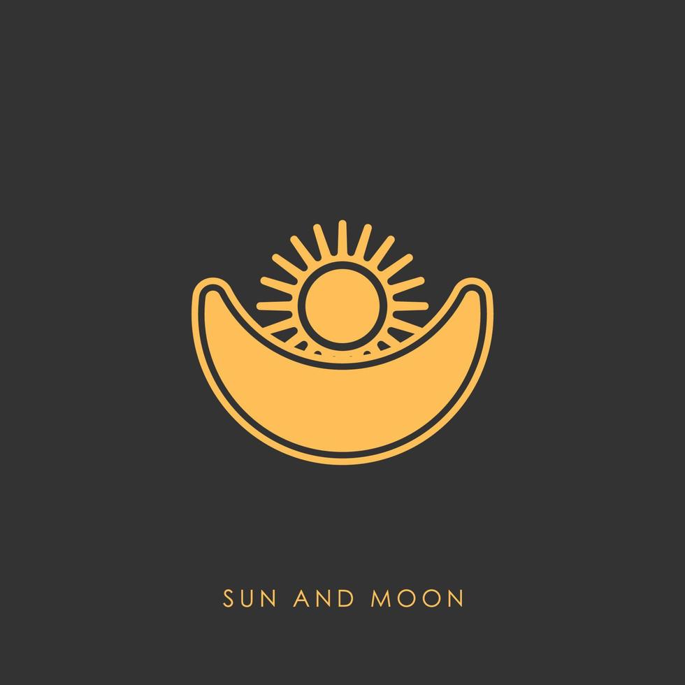 vector logo sol y luna