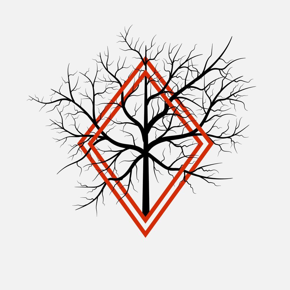 vector de logotipo de árbol de rama