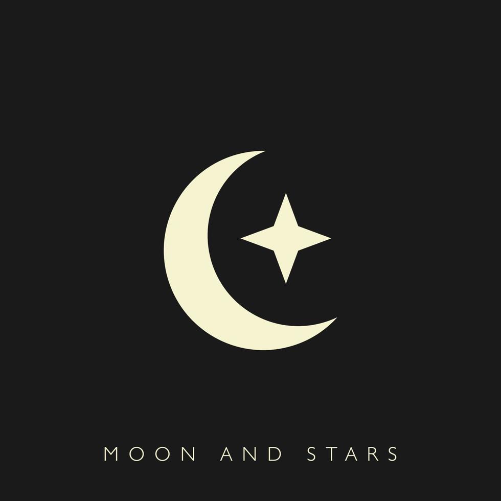 moon and stars logo vector