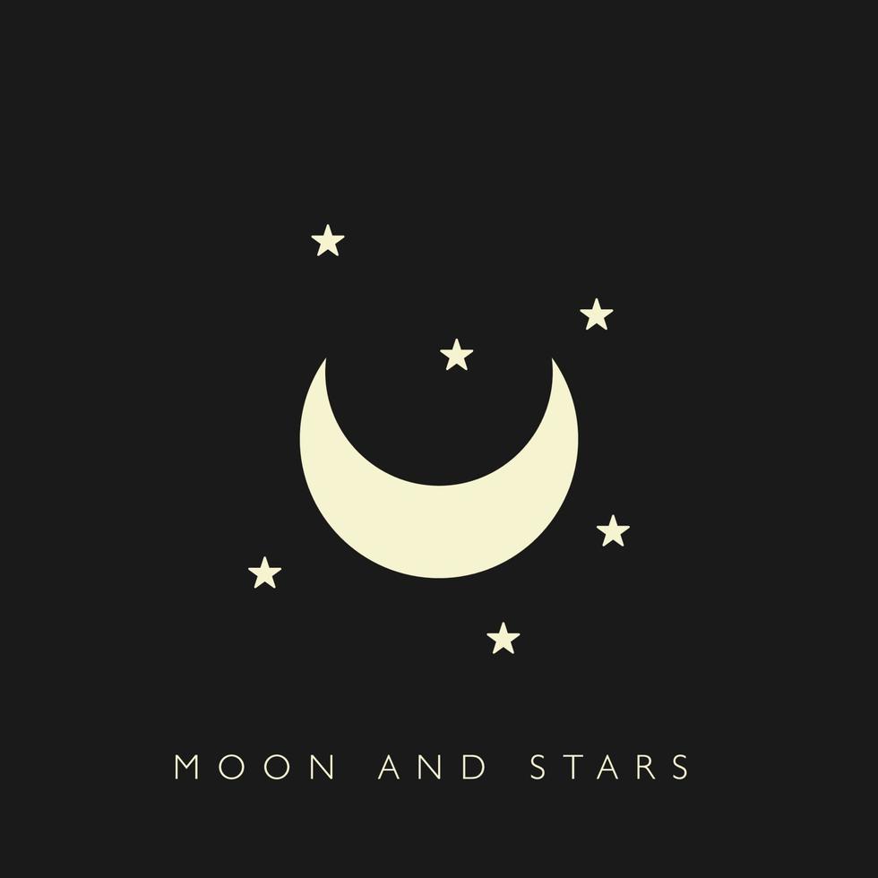 moon and stars logo vector