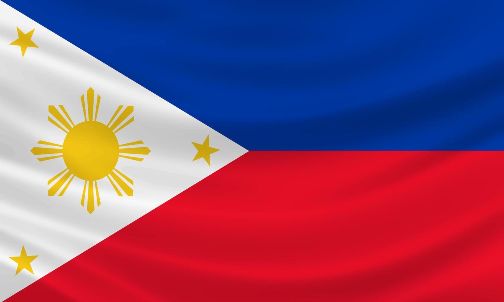 Philippines flag waving in the wind vector