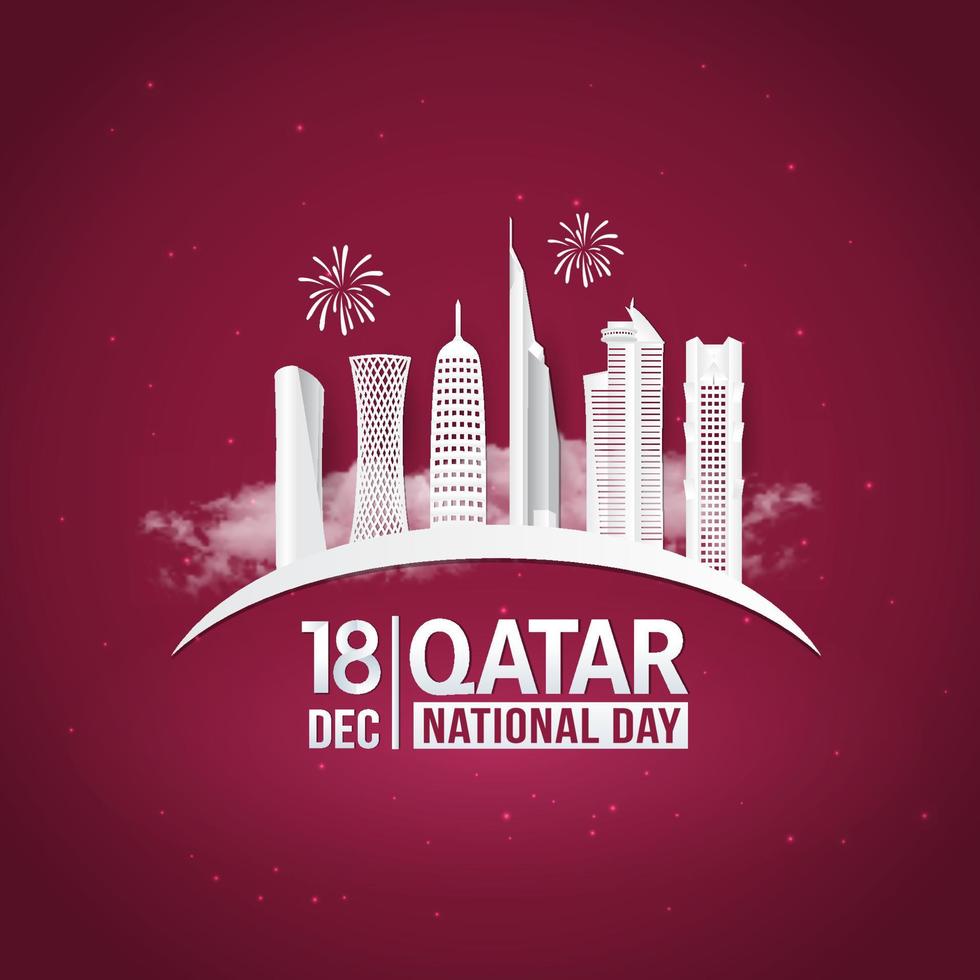 Vector illustration of 18th December Qatar national day