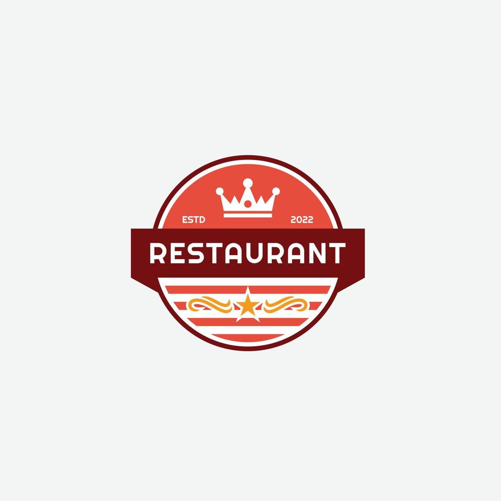 icono de plantilla de diseño de ilustración de logotipo de restaurante vintage vector