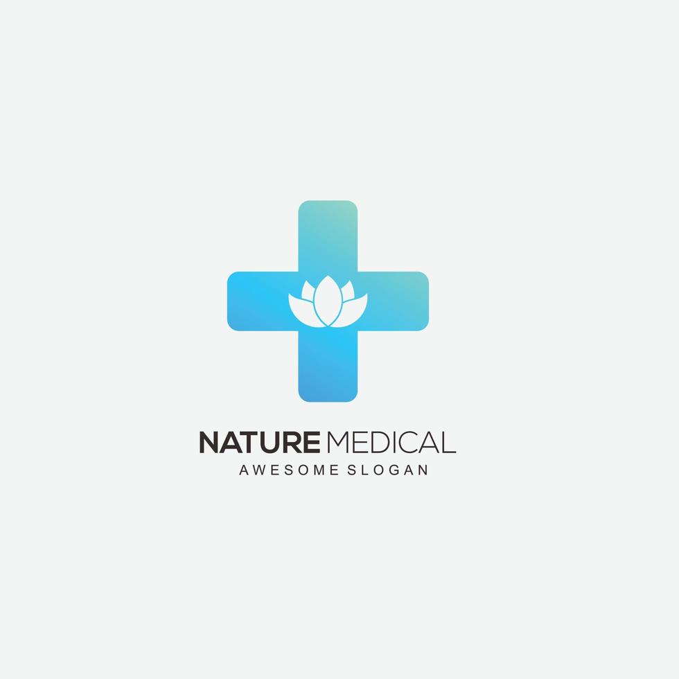 nature medical design logo vector illustration symbol