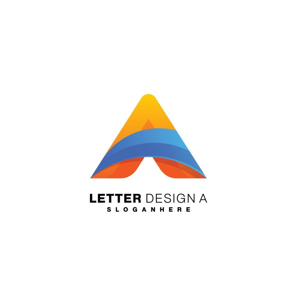 carta a diseño logo colorido gráfico vector