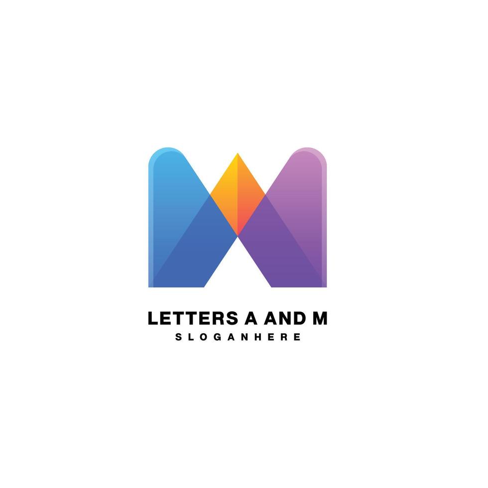 letter h with plus symbol logo color template vector