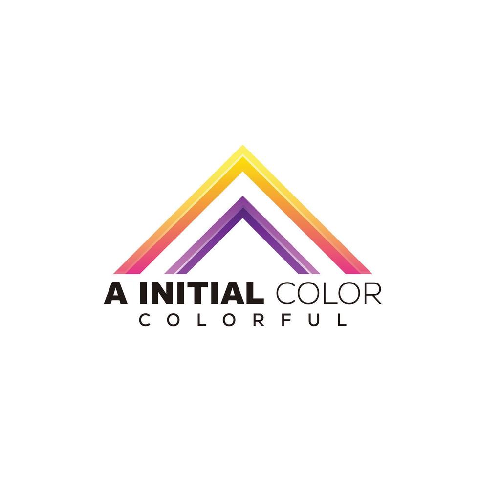 letter a design with roof logo template gradient 17065176 Vector Art at