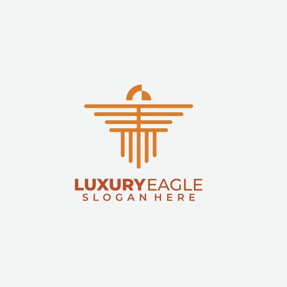 luxury eagle design color logo template vector