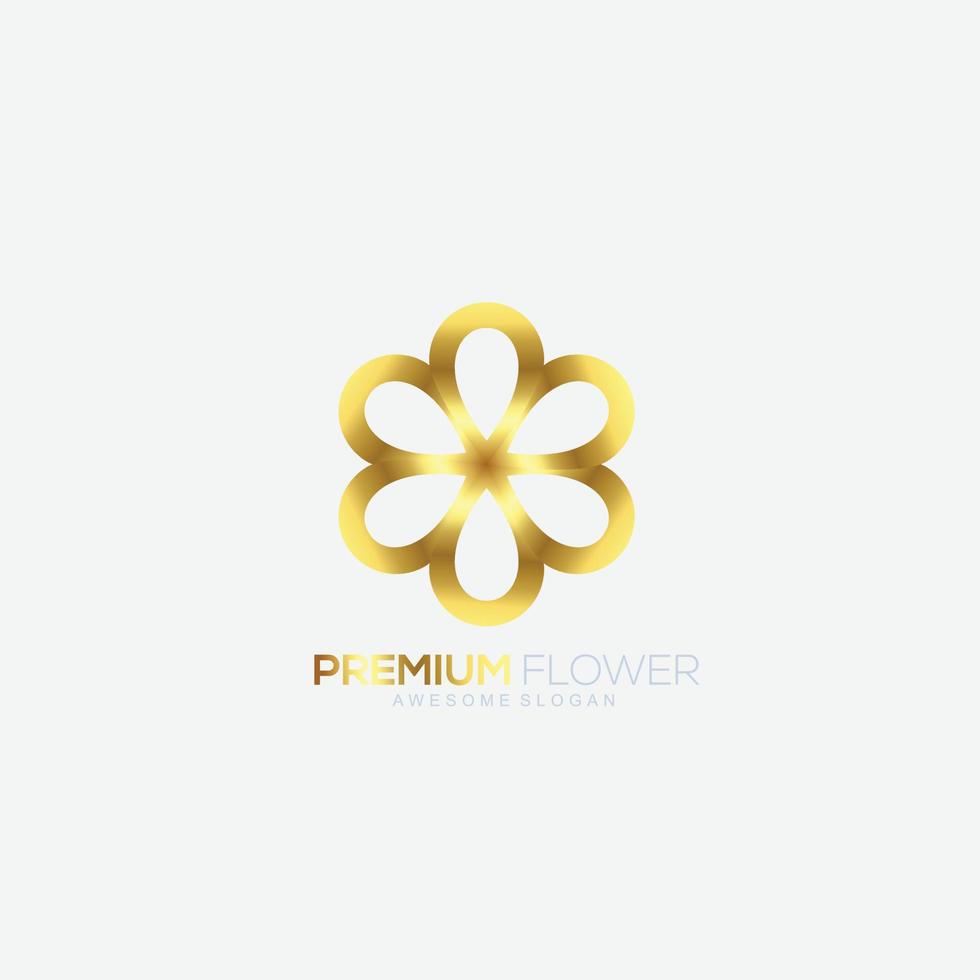 flower logo premium design gradient color template vector