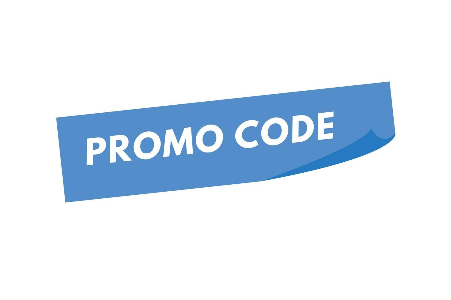 promo code text Button. promo code Sign Icon Label Sticker Web Buttons vector