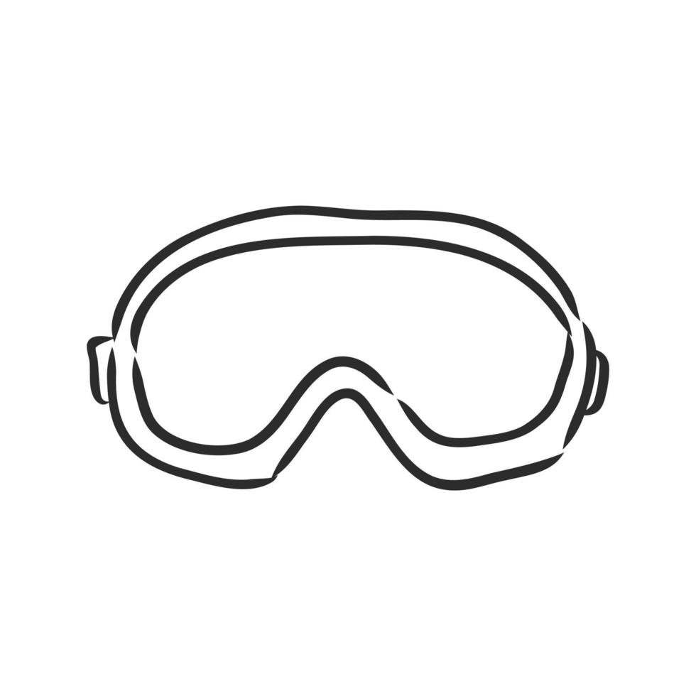 dibujo vectorial de gafas de natación vector