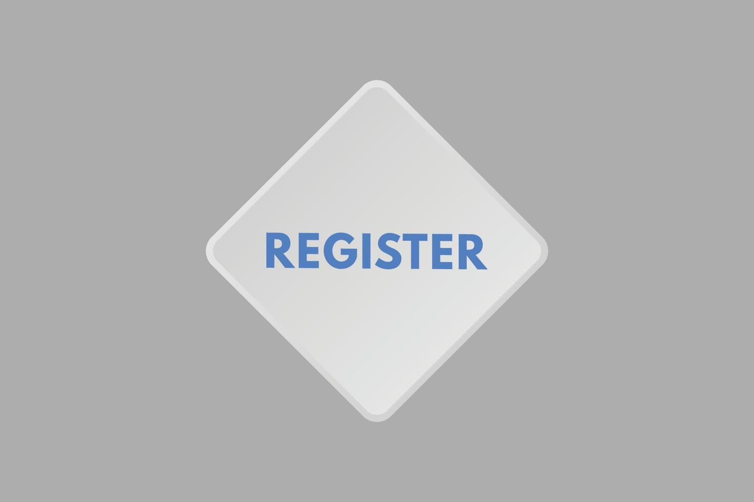 register text Button. register Sign Icon Label Sticker Web Buttons vector