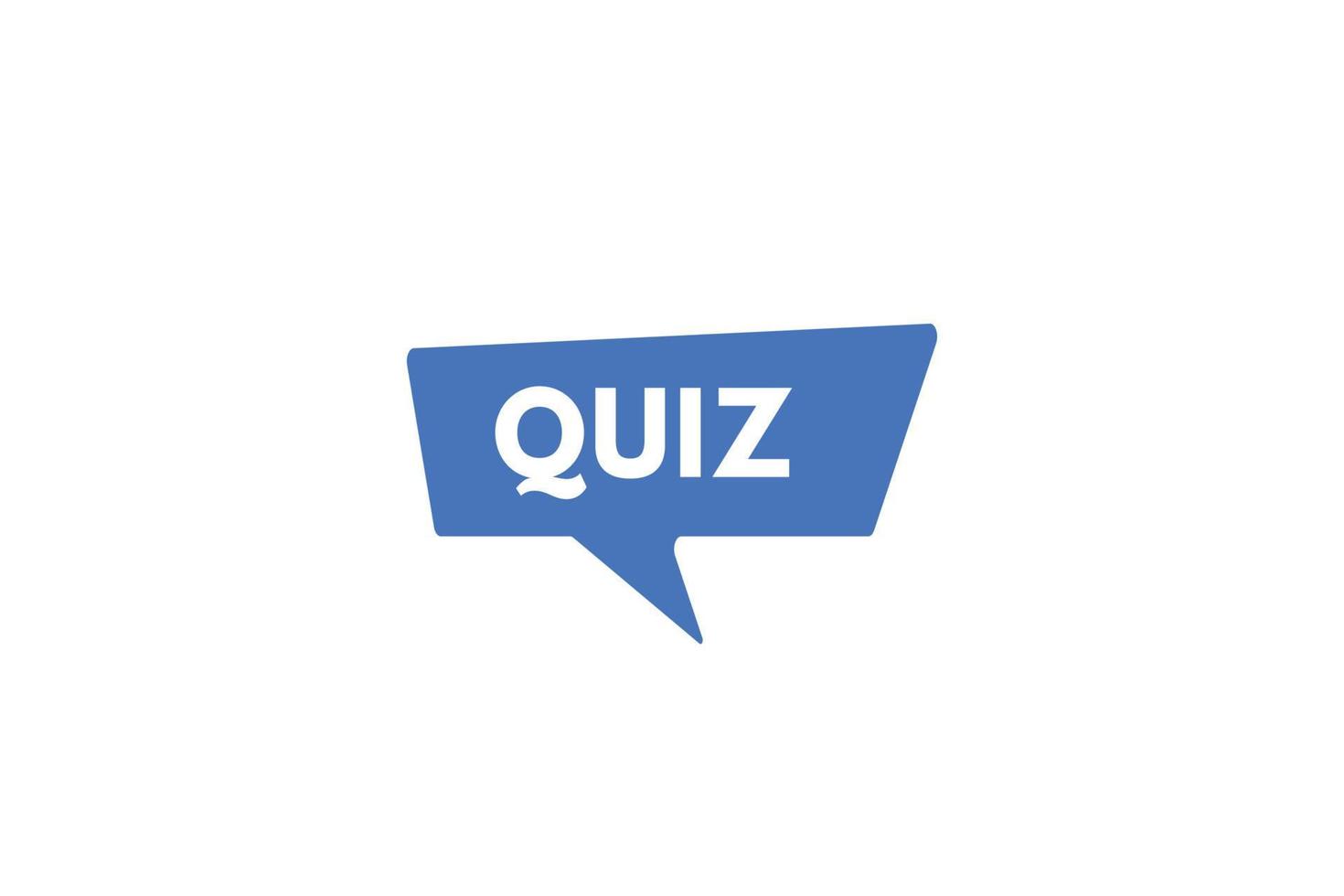 quiz text Button. quiz Sign Icon Label Sticker Web Buttons vector