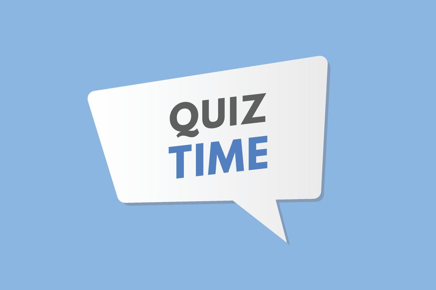 Quiz Time Sticker Quiz Time Square Isolated Sign Quiz Time Label