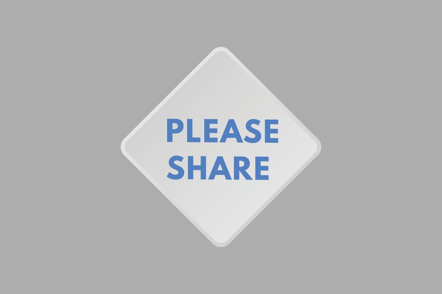 please share text Button. please share Sign Icon Label Sticker Web Buttons vector