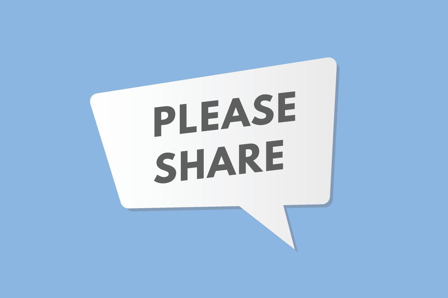 please share text Button. please share Sign Icon Label Sticker Web Buttons vector