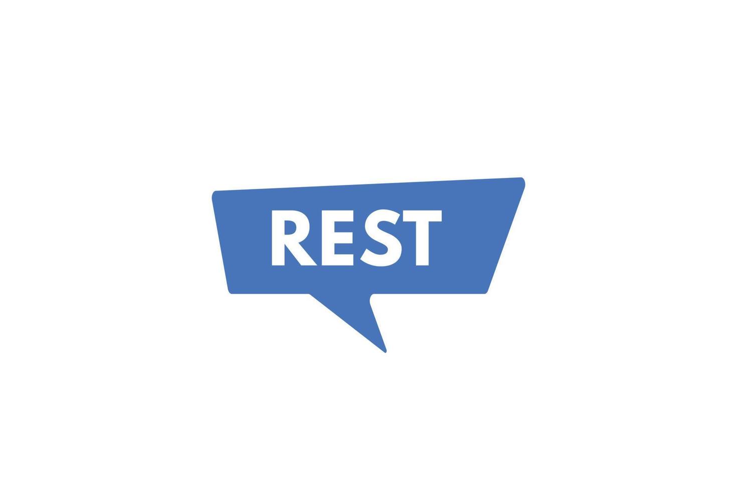 rest text Button. rest Sign Icon Label Sticker Web Buttons vector