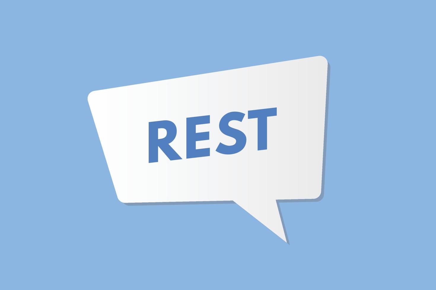 rest text Button. rest Sign Icon Label Sticker Web Buttons vector