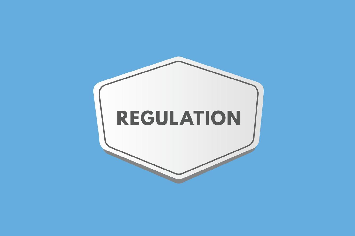 regulation text Button. regulations Sign Icon Label Sticker Web Buttons vector