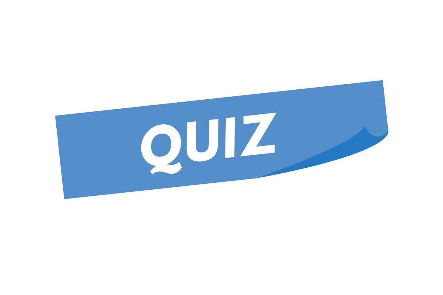 quiz text Button. quiz Sign Icon Label Sticker Web Buttons vector