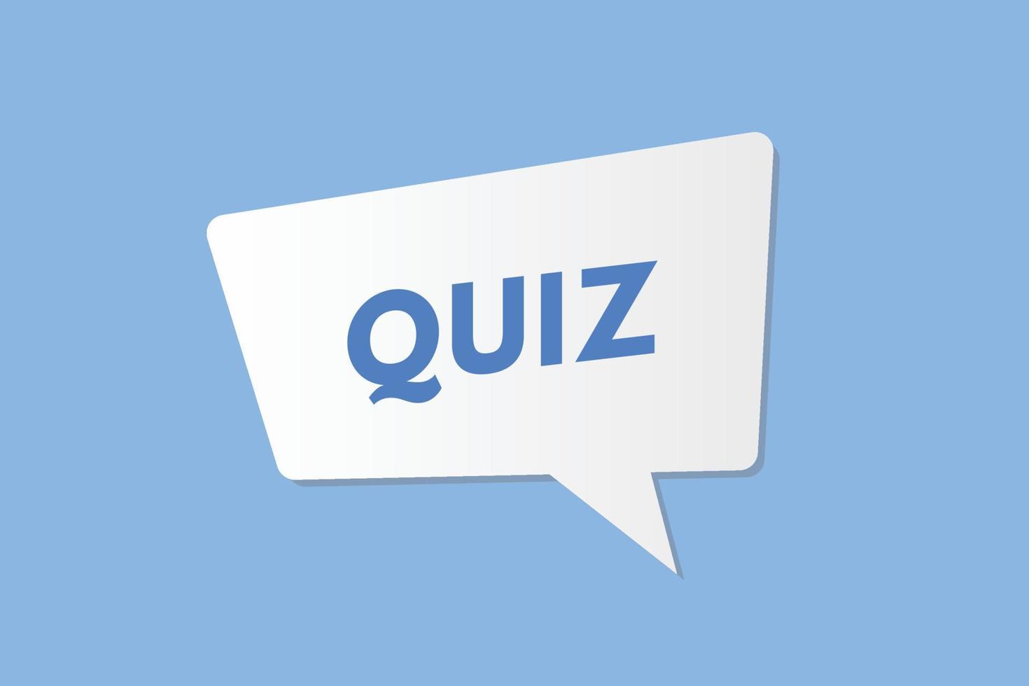 quiz text Button. quiz Sign Icon Label Sticker Web Buttons vector
