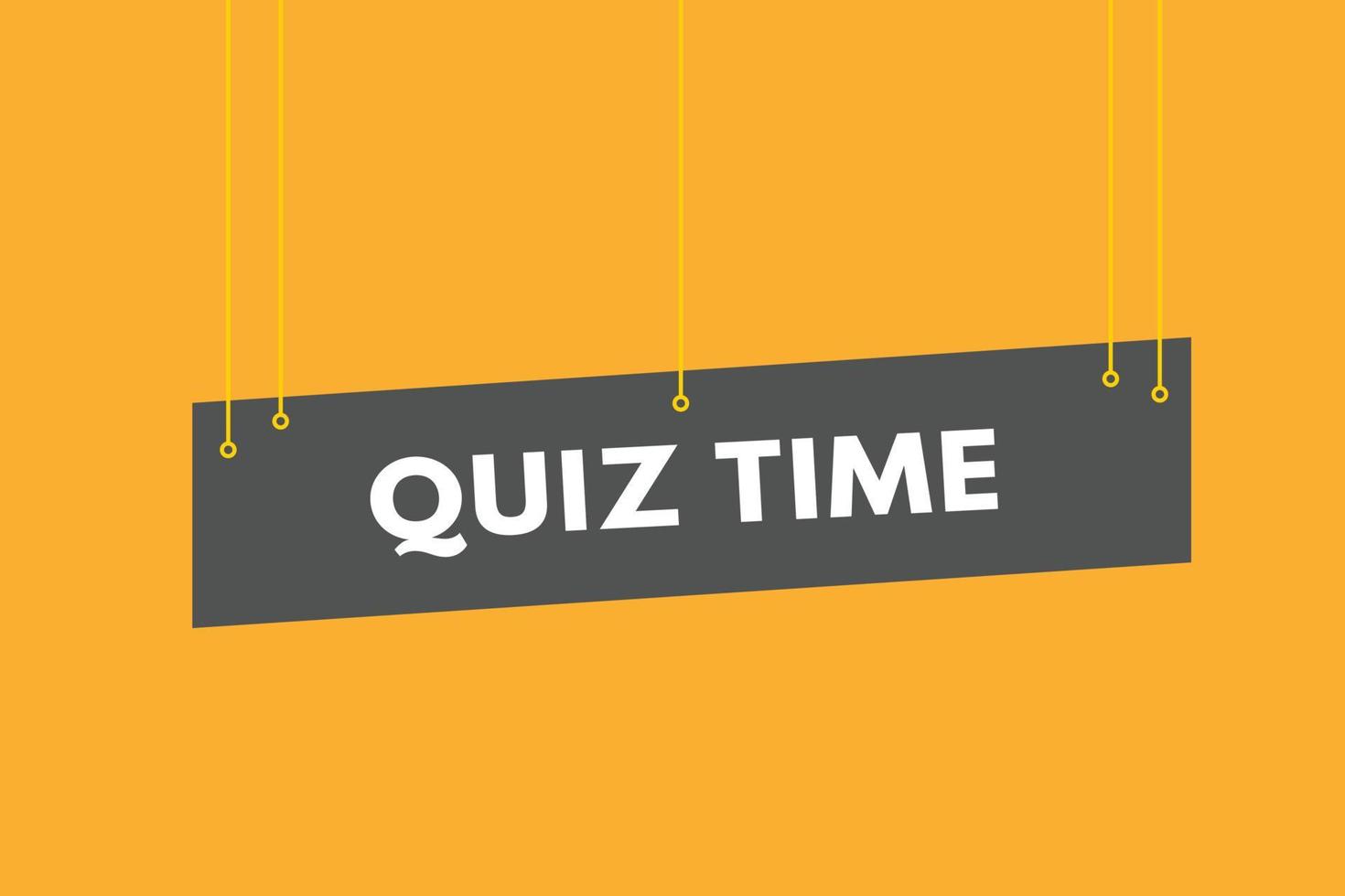 Quiz Time Sticker Quiz Time Square Isolated Sign Quiz Time Label