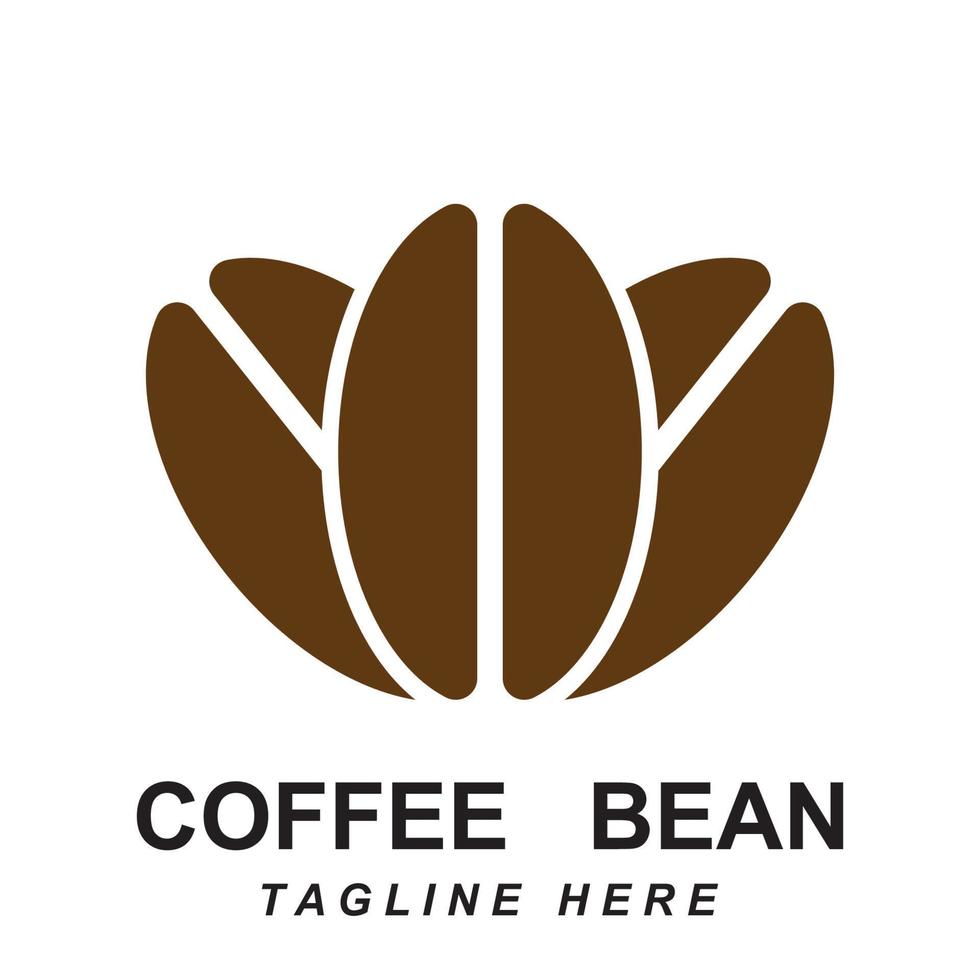 vector de logotipo de grano de café con plantilla de eslogan