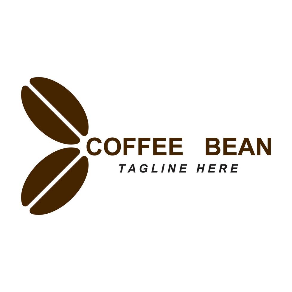 coffee bean logo vector with slogan template