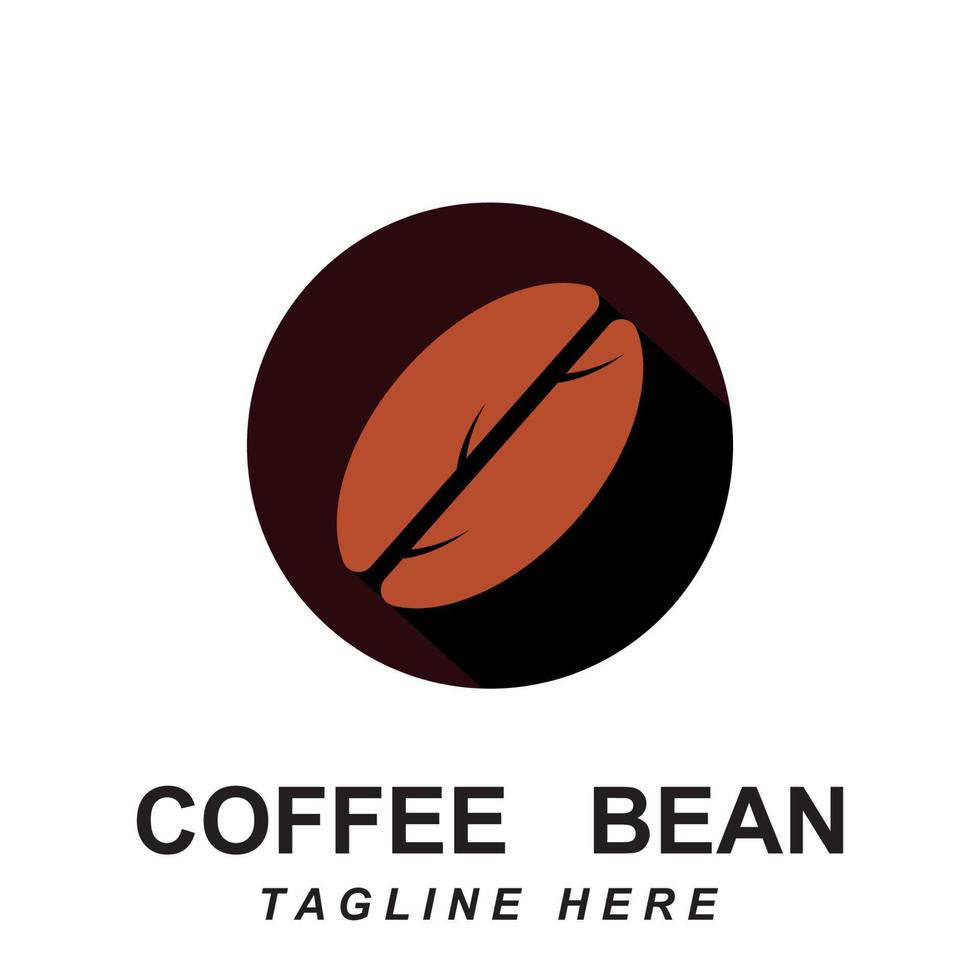coffee bean logo vector with slogan template