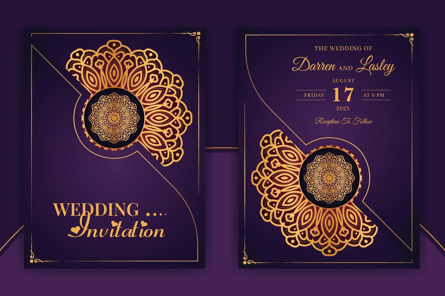 Luxury Mandala Wedding Invitation Card template with pattern Arabic Islamic  background 17065738 Vector Art at Vecteezy