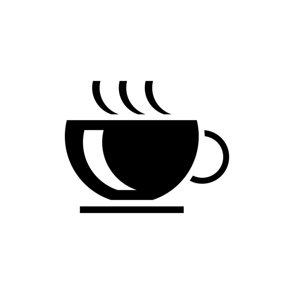 plantilla de vector de diseño de icono de taza de café