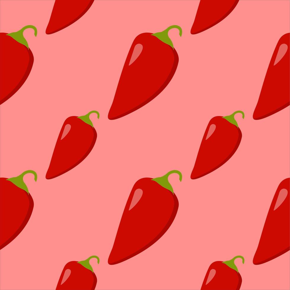 chili seamless pattern vector illustration. Hot chili peppers seamless pattern.