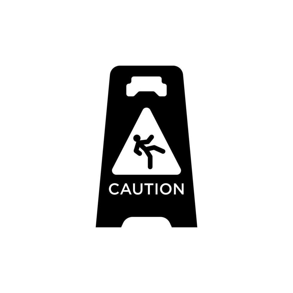 caution wet floor icon vector illustration design