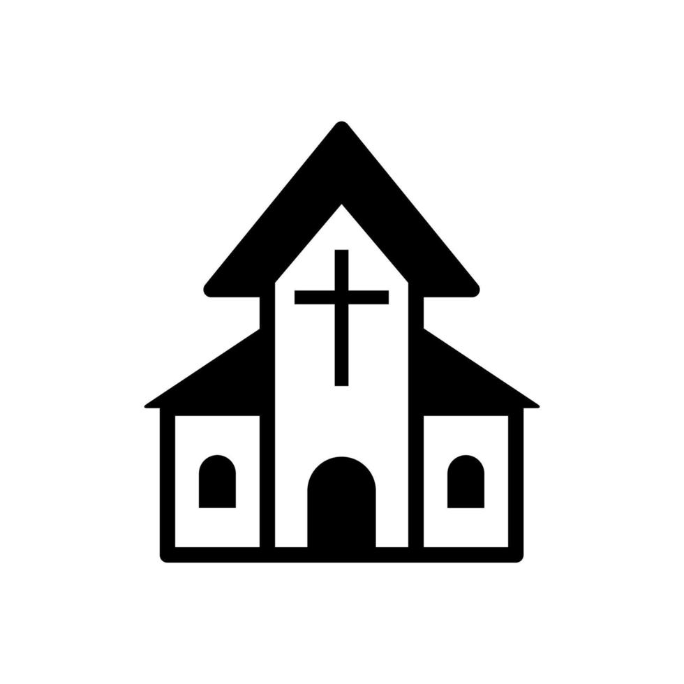 plantilla de vector de icono de iglesia