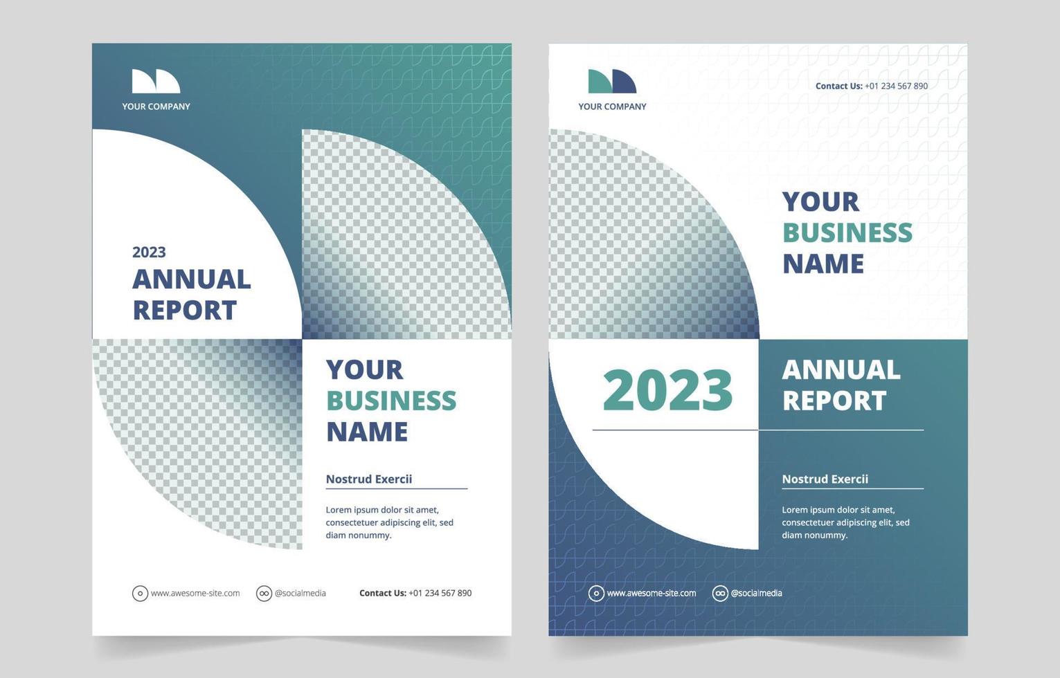 Annual Report Cover Templates vector