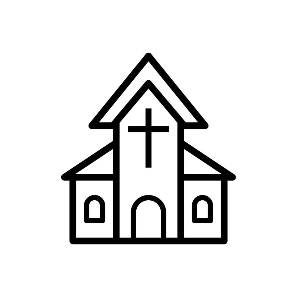 plantilla de vector de icono de iglesia