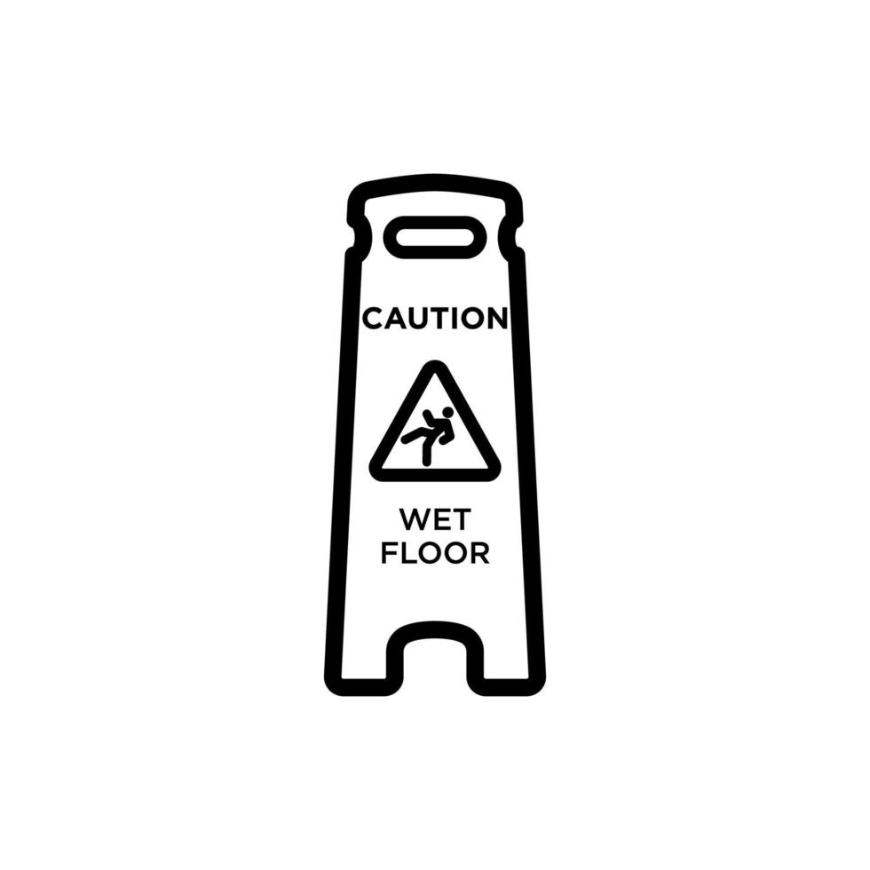 caution wet floor icon vector illustration design