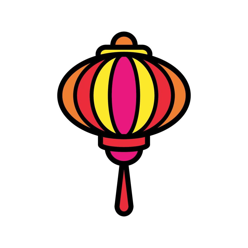 plantilla de vector de diseño de icono de linternas chinas