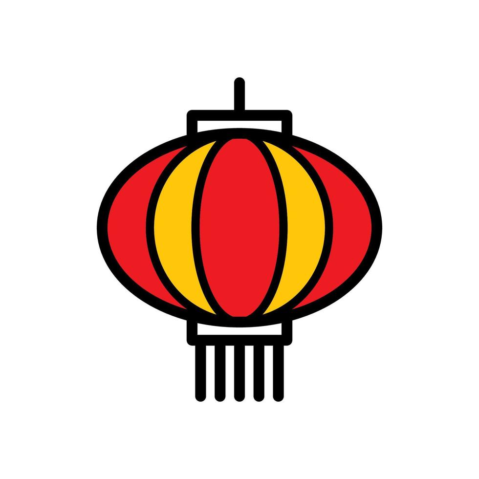 plantilla de vector de diseño de icono de linternas chinas