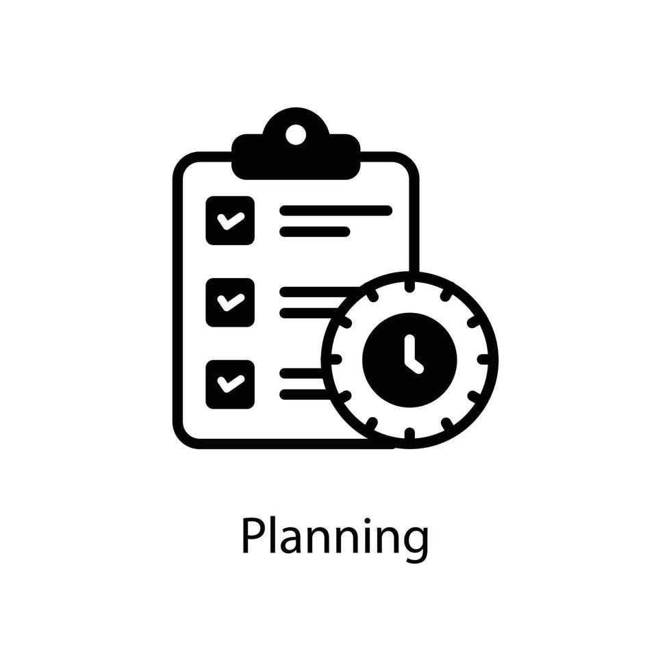 planificación vector contorno empresarial e icono de estilo financiero. eps 10