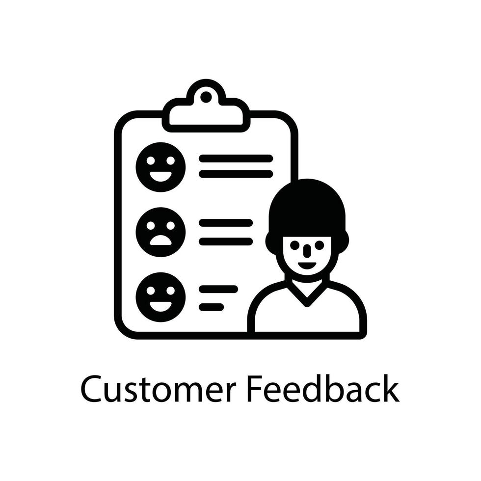 Customer Feedback Vector outline Business and Finanace  Style Icon. EPS 10