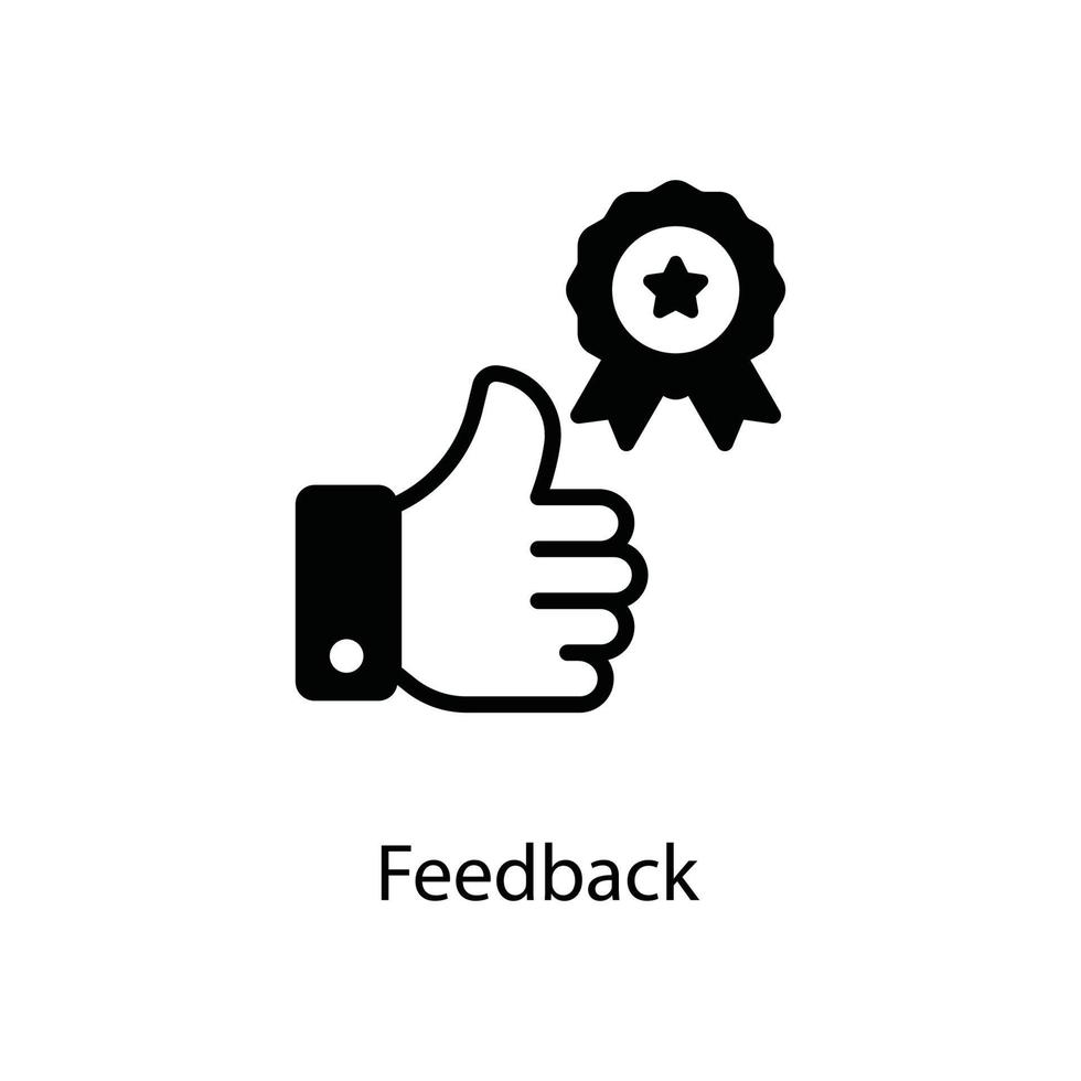 Feedback Vector outline Business and Finanace   Style Icon. EPS 10