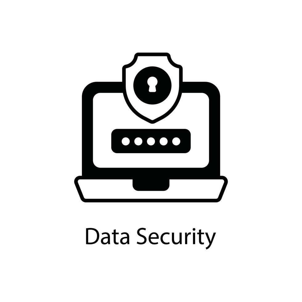 Data Security Vector outline Business and Finanace   Style Icon. EPS 10