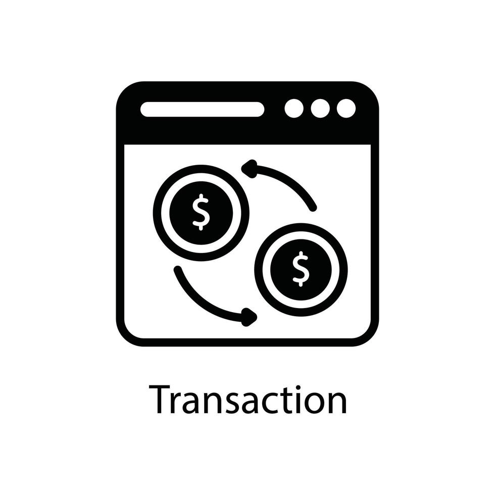 Transaction Vector outline Business and Finanace  Style Icon. EPS 10