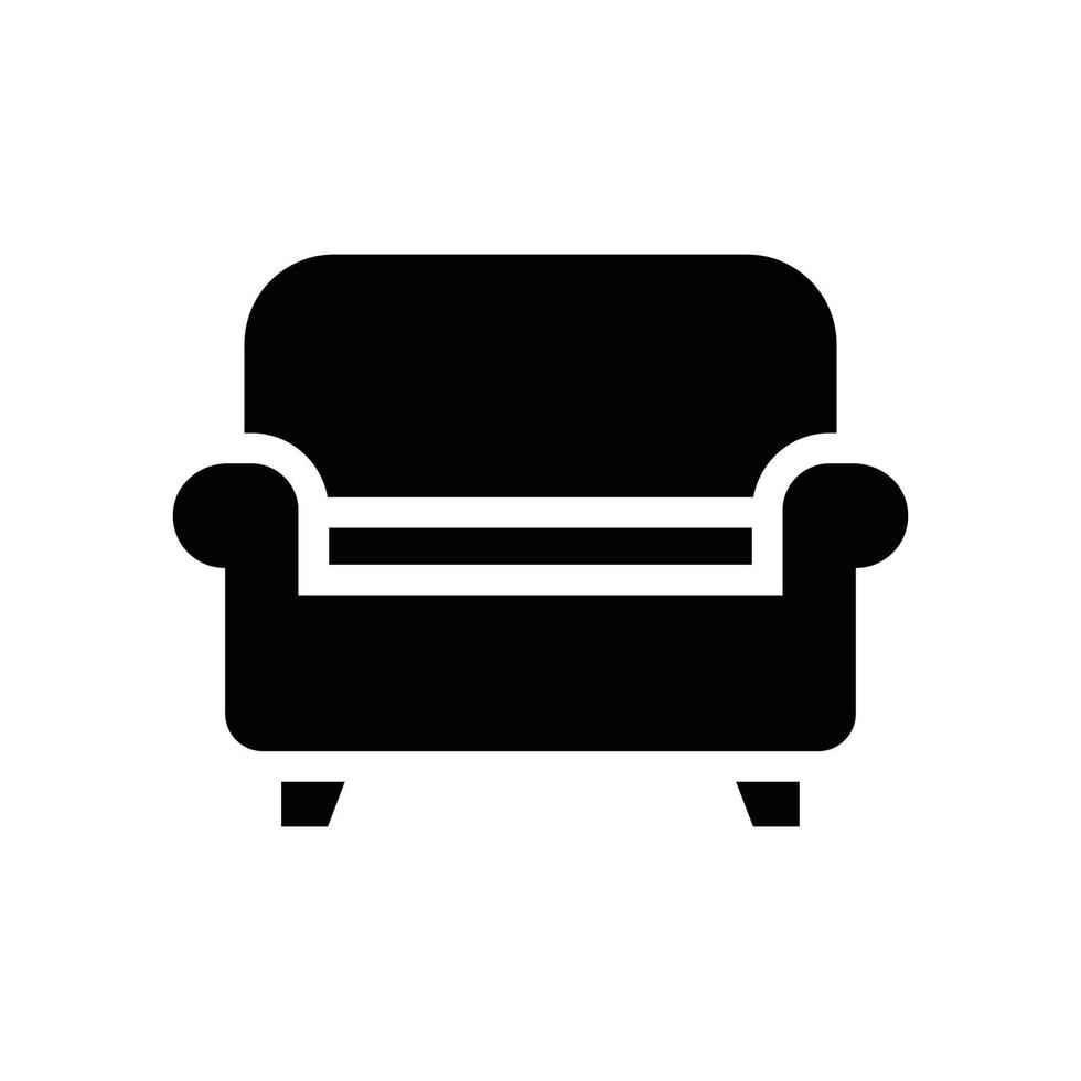 Couch Vector Icon Solid EPS 10 file