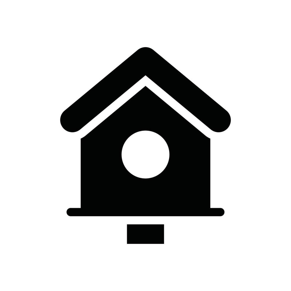 Bird House Vector Icon Solid EPS 10 file